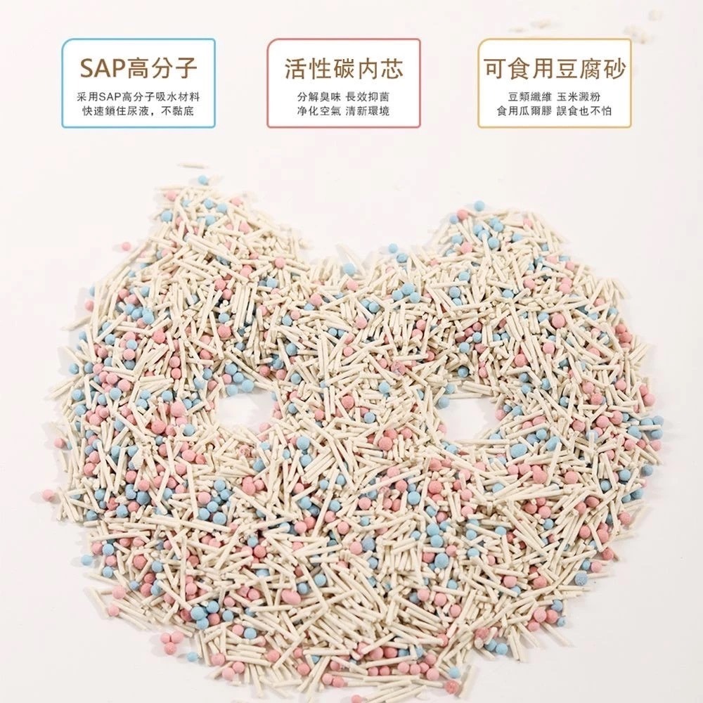 【AOYI奧藝】高分子混合豆腐貓砂（白月光系列）1.5mm極細豆腐砂｜強效凝結｜活性碳除臭｜可沖馬桶-細節圖5