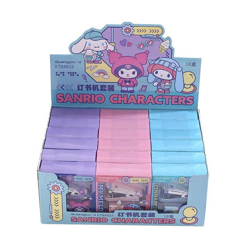 【台灣現貨🎁J&E比選物店】正版 三麗鷗 訂書機 釘書機 訂書釘 釘書針 文具 訂書機套裝 庫洛米 大耳狗-細節圖7