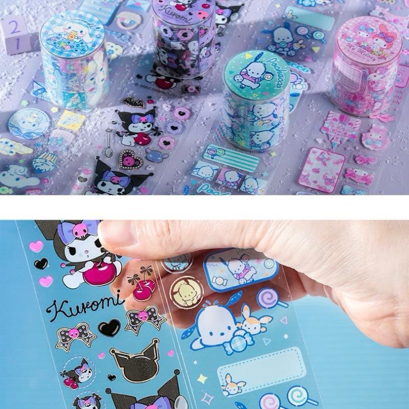 【台灣現貨🎁J&E比選物店】正版 三麗鷗 150cm 膠帶 美好時光 自行裁切 庫洛米 大耳狗 美樂蒂 裝飾貼紙-細節圖7