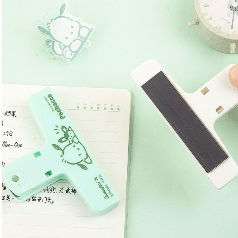 【台灣現貨🎁J&E比選物店】正版 三麗鷗 帕恰狗 磁吸 長尾夾 文件夾 資料夾 封口夾 手帳 夾子 文具-細節圖3