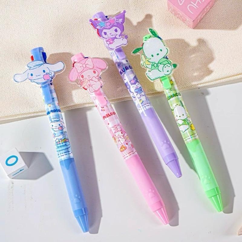 【台灣現貨🎁J&E比選物店】正版 三麗鷗 三色筆 紅筆 黑筆 藍筆 原子筆 筆類 筆 文具 按動式原子筆-細節圖2