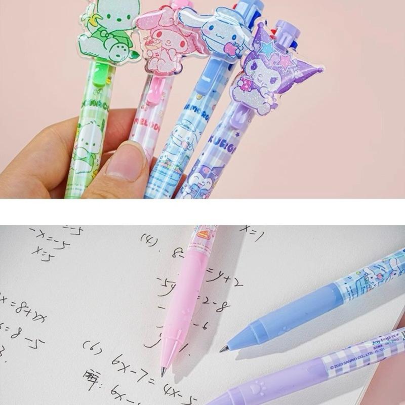 【台灣現貨🎁J&E比選物店】正版 三麗鷗 三色筆 紅筆 黑筆 藍筆 原子筆 筆類 筆 文具 按動式原子筆-細節圖7