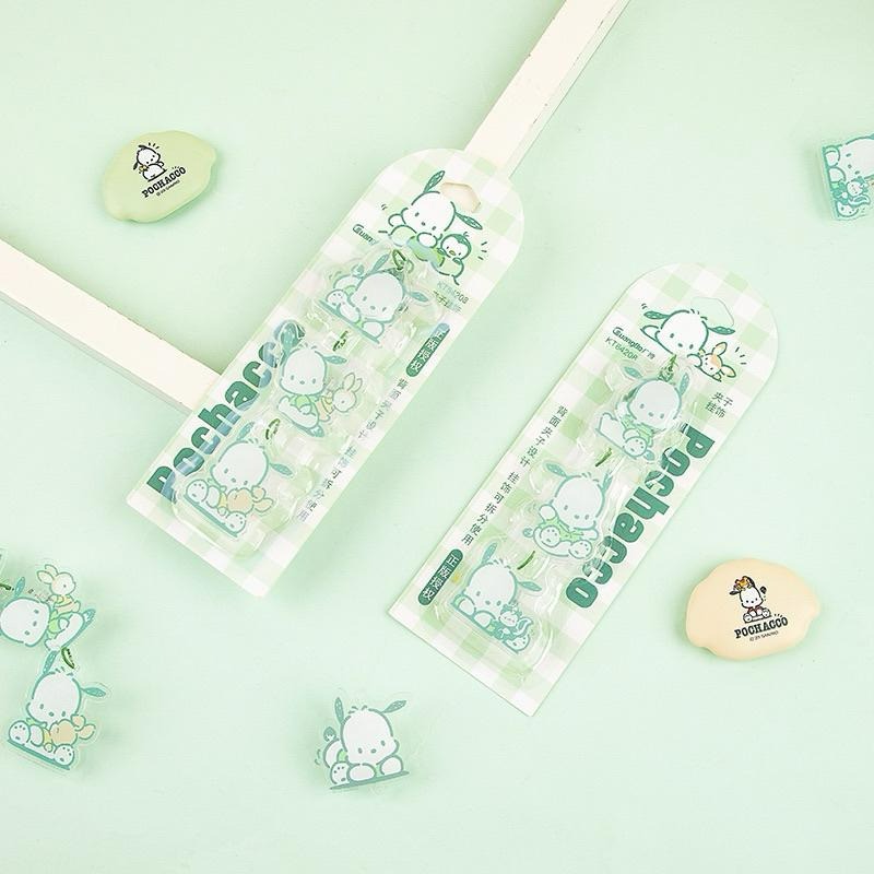 【台灣現貨🎁J&E比選物店】正版 三麗鷗 帕恰狗 壓克力 夾子 掛飾 掛鉤 金屬鑰匙扣 夾力強勁 文具 掛鏈裝飾-細節圖3