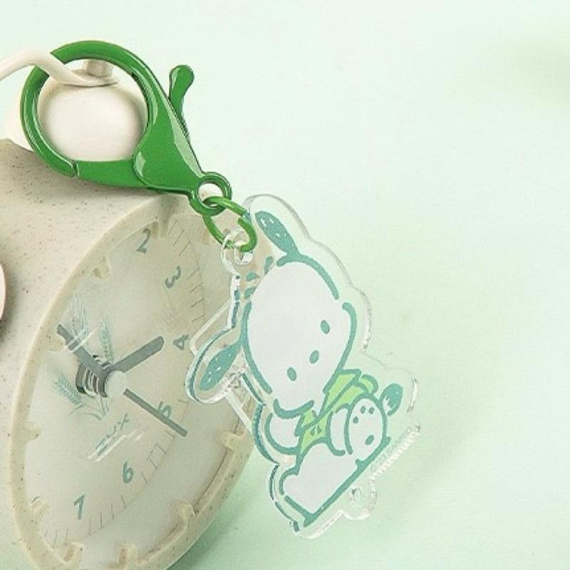 【台灣現貨🎁J&E比選物店】正版 三麗鷗 帕恰狗 壓克力 夾子 掛飾 掛鉤 金屬鑰匙扣 夾力強勁 文具 掛鏈裝飾-細節圖8