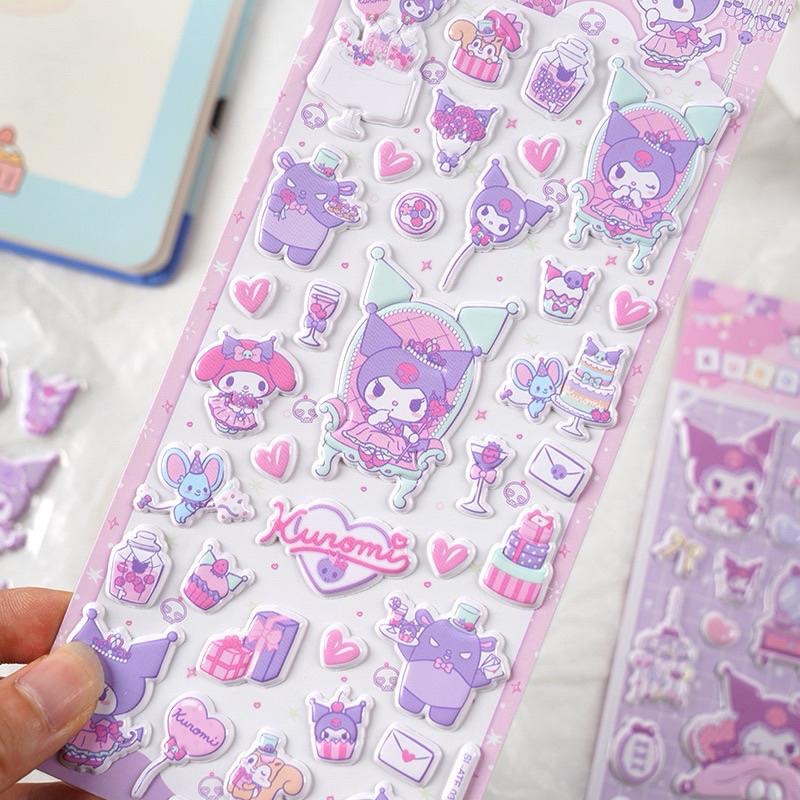 【台灣現貨🎁J&E比選物店】正版 三麗鷗 貼紙 泡棉貼 泡泡貼 裝飾貼紙 庫洛米 美樂蒂 貼紙 隨機發不挑款-細節圖2