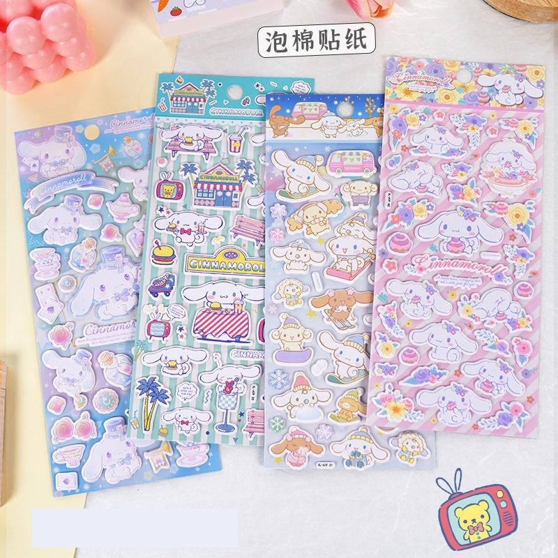 【台灣現貨🎁J&E比選物店】正版 三麗鷗 貼紙 泡棉貼 泡泡貼 裝飾貼紙 庫洛米 美樂蒂 貼紙 隨機發不挑款-細節圖5