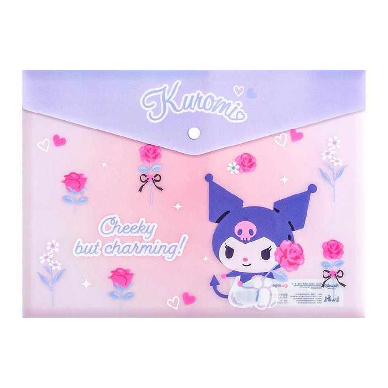 【台灣現貨🎁J&E比選物店】正版 三麗鷗 4入1組 A4 文件袋 防水 耐污 密封 資料袋 資料夾 文件夾-細節圖2