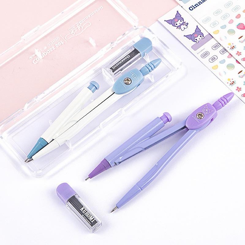 【台灣現貨🎁J&E比選物店】正版 三麗鷗 圓規 三件組 屬材質 庫洛米 大耳狗-細節圖5