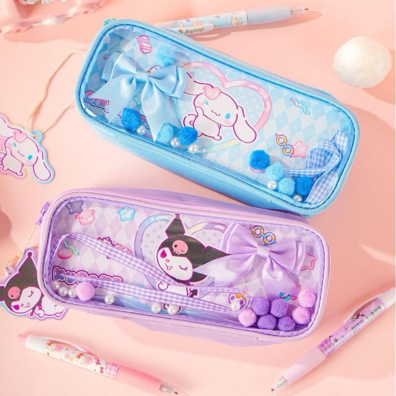 【台灣現貨🎁J&E比選物店】正版 三麗鷗 DIY 鉛筆盒 超大容量 DIY裝飾 筆袋 筆盒 文具 收納 學校用品-細節圖4