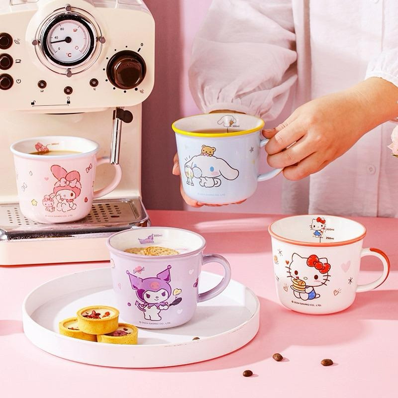 【台灣現貨🎁J&E比選物店】正版 三麗鷗 陶瓷杯 水杯 杯子 咖啡杯 餐廚配件 馬克杯-細節圖3