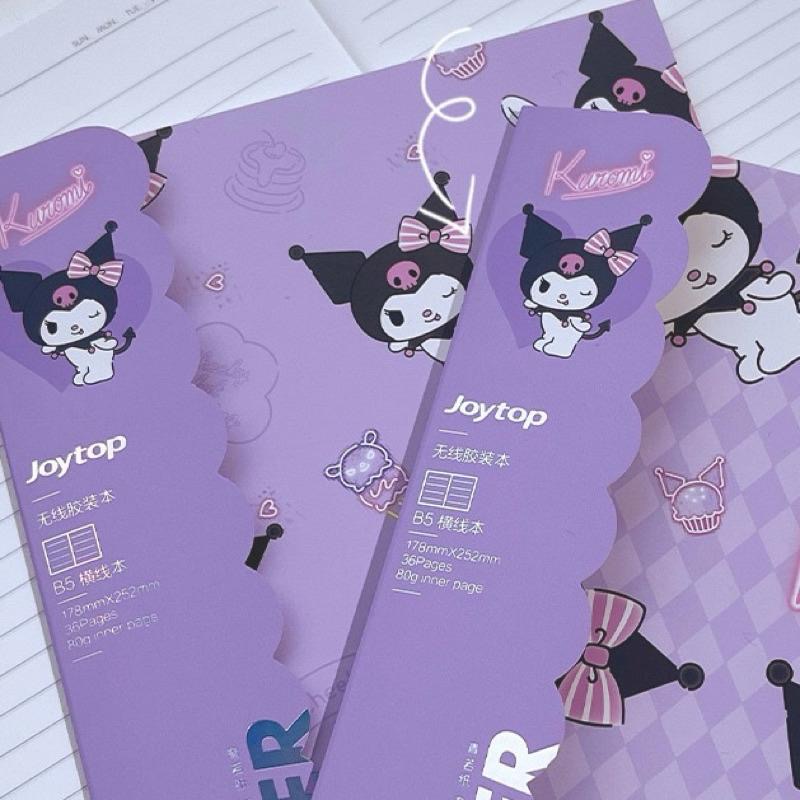 【台灣現貨🎁J&E比選物店】正版 三麗鷗 B5 膠裝 筆記本 記事本 橫線 庫洛米 美樂蒂 帕恰狗sanrio-細節圖3