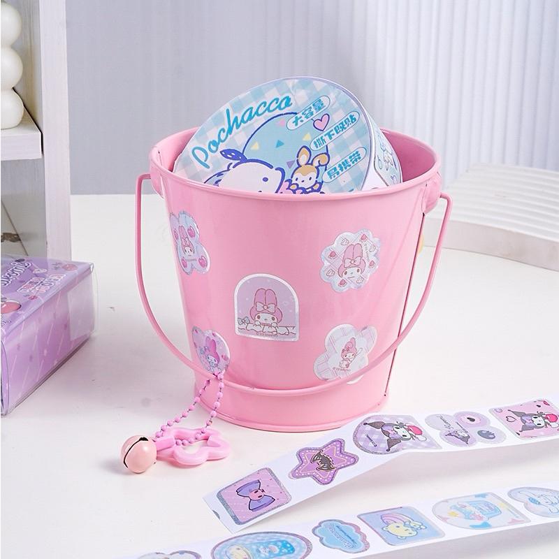 【台灣現貨🎁J&E比選物店】正版 三麗鷗 100枚 雷射貼 隨手貼 封口貼 手帳貼 閃閃貼 貼紙 膠帶型貼紙-細節圖7