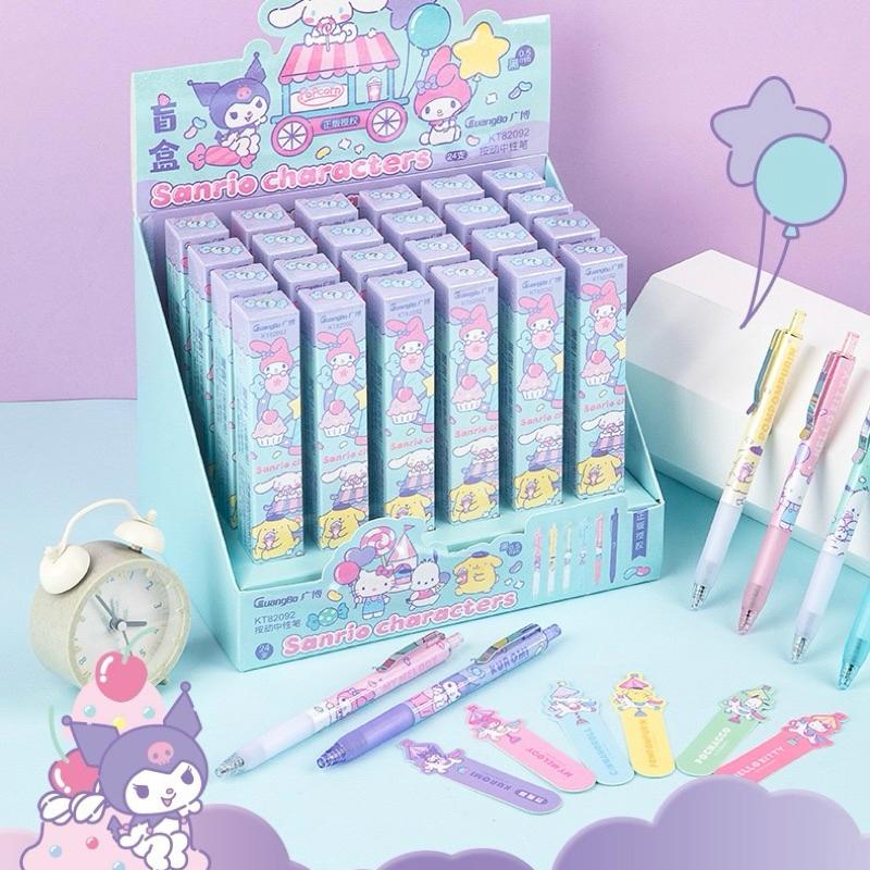 【台灣現貨🎁J&E比選物店】正版 三麗鷗 盲盒 黑色 原子筆 書籤 按動 中性筆 盲盒隨機出 隱藏版-細節圖7