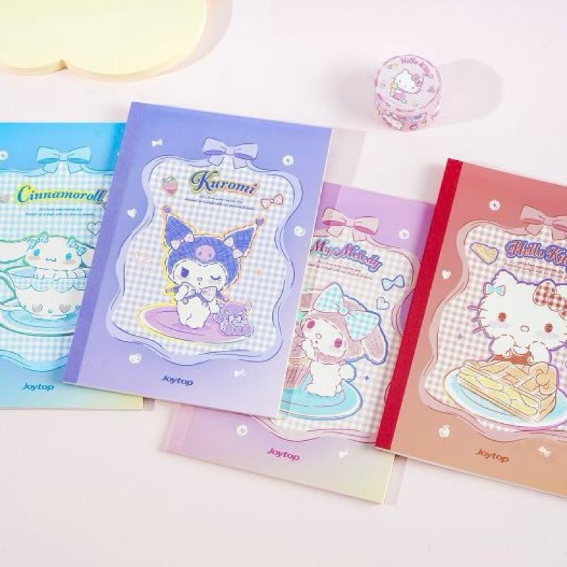 【台灣現貨🎁J&E比選物店】正版 三麗鷗 萌趣茶會 A5 橫線 筆記本 無線膠裝本 記事本 筆記 記事-細節圖6