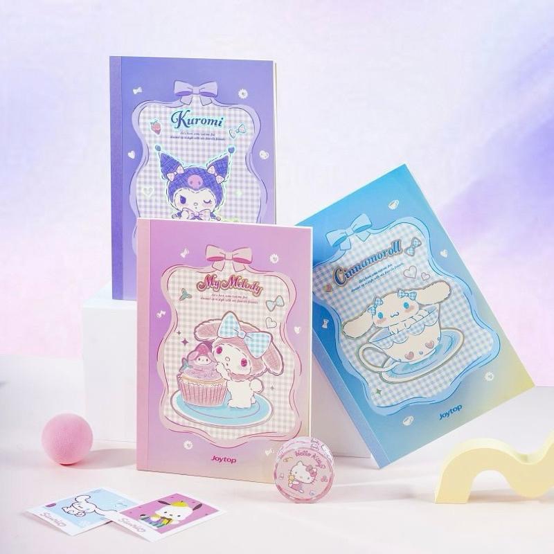 【台灣現貨🎁J&E比選物店】正版 三麗鷗 萌趣茶會 A5 橫線 筆記本 無線膠裝本 記事本 筆記 記事-細節圖9