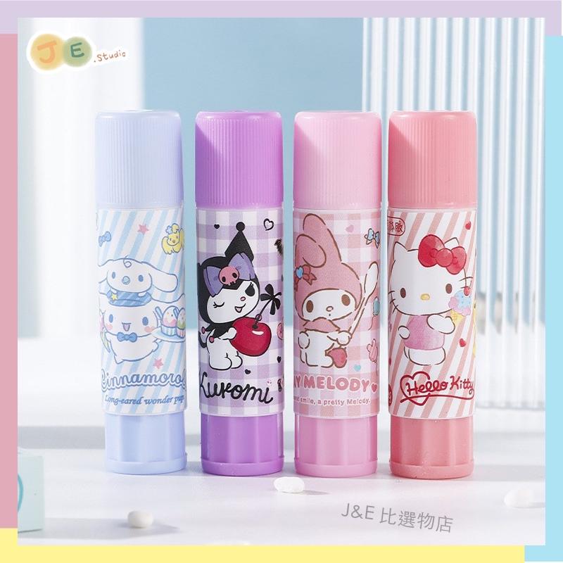 【台灣現貨🎁J&E比選物店】正版 三麗鷗 口紅膠 固體膠 膠水 高黏性 庫洛米美樂蒂-細節圖5