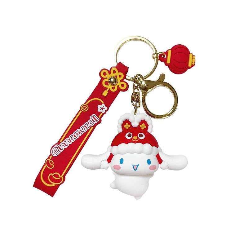 【台灣現貨🎁J&E比選物店】正版 三麗鷗 新年吊飾 過年禮物 掛件 掛飾 鑰匙圈 鑰匙扣-細節圖2