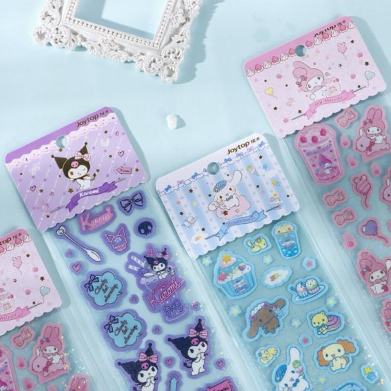 【台灣現貨🎁J&E比選物店】正版 三麗鷗 長條貼紙 甜品派對 日韓 可愛卡通 手帳貼 裝飾貼-細節圖3