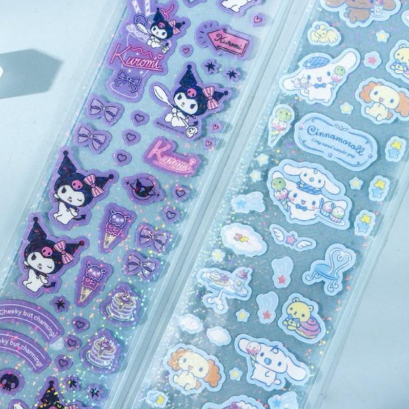 【台灣現貨🎁J&E比選物店】正版 三麗鷗 長條貼紙 甜品派對 日韓 可愛卡通 手帳貼 裝飾貼-細節圖5