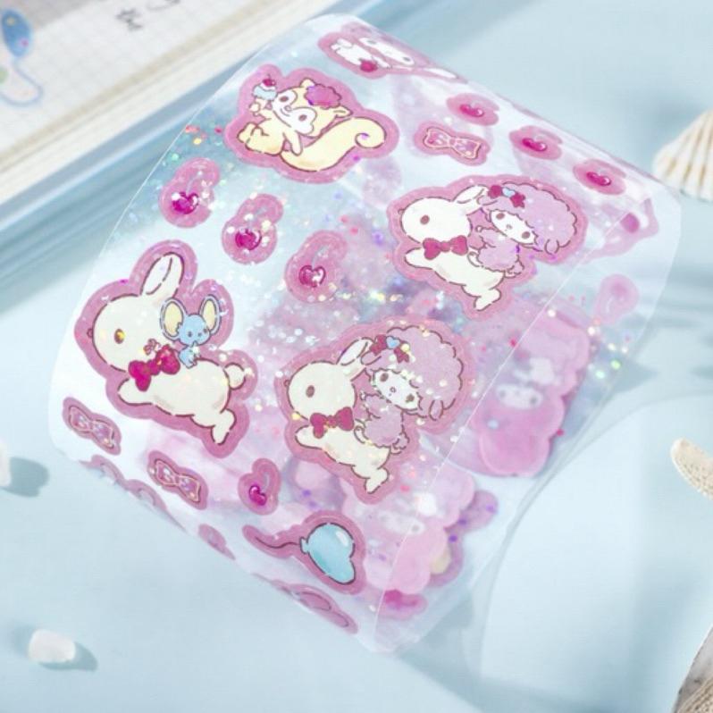 【台灣現貨🎁J&E比選物店】正版 三麗鷗 長條貼紙 甜品派對 日韓 可愛卡通 手帳貼 裝飾貼-細節圖7