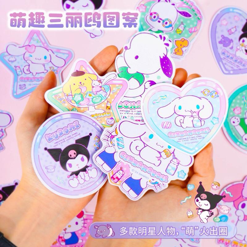 【台灣現貨🎁J&E比選物店】正版 三麗鷗 大張防水 PVC貼紙（一款有2張貼紙）卡通貼紙 行李箱貼 裝飾貼-細節圖3