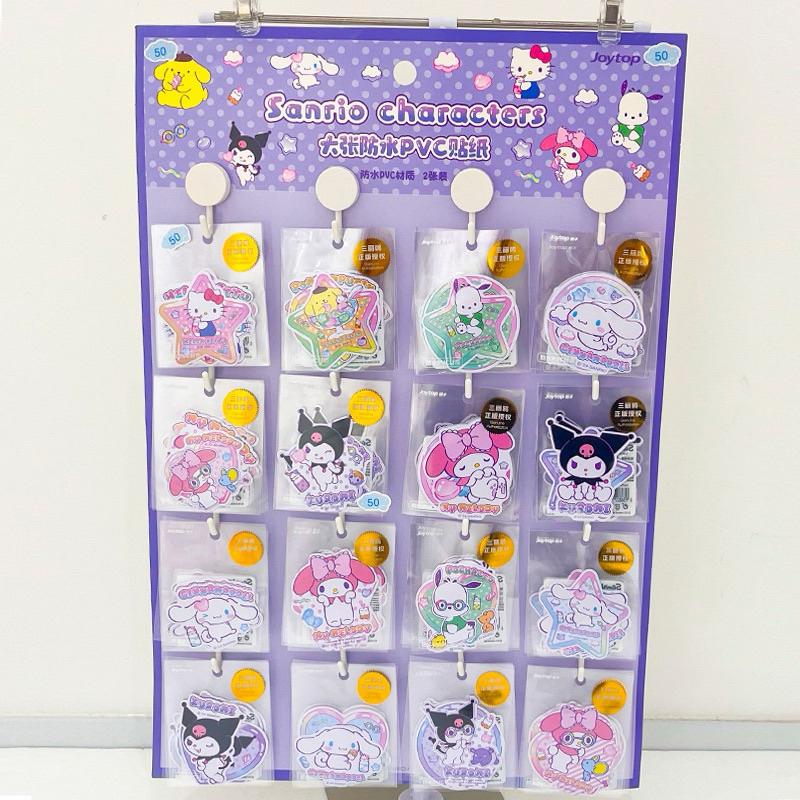 【台灣現貨🎁J&E比選物店】正版 三麗鷗 大張防水 PVC貼紙（一款有2張貼紙）卡通貼紙 行李箱貼 裝飾貼-細節圖8