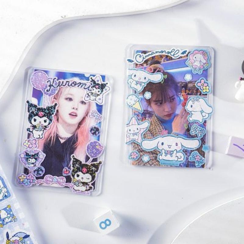 【台灣現貨🎁J&E比選物店】正版 三麗鷗 兩片裝 貼紙 裝飾貼紙 咕卡貼紙 庫洛米 大耳狗 美樂蒂 帕恰狗-細節圖5