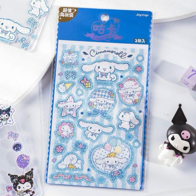 【台灣現貨🎁J&E比選物店】正版 三麗鷗 兩片裝 貼紙 裝飾貼紙 咕卡貼紙 庫洛米 大耳狗 美樂蒂 帕恰狗-細節圖7