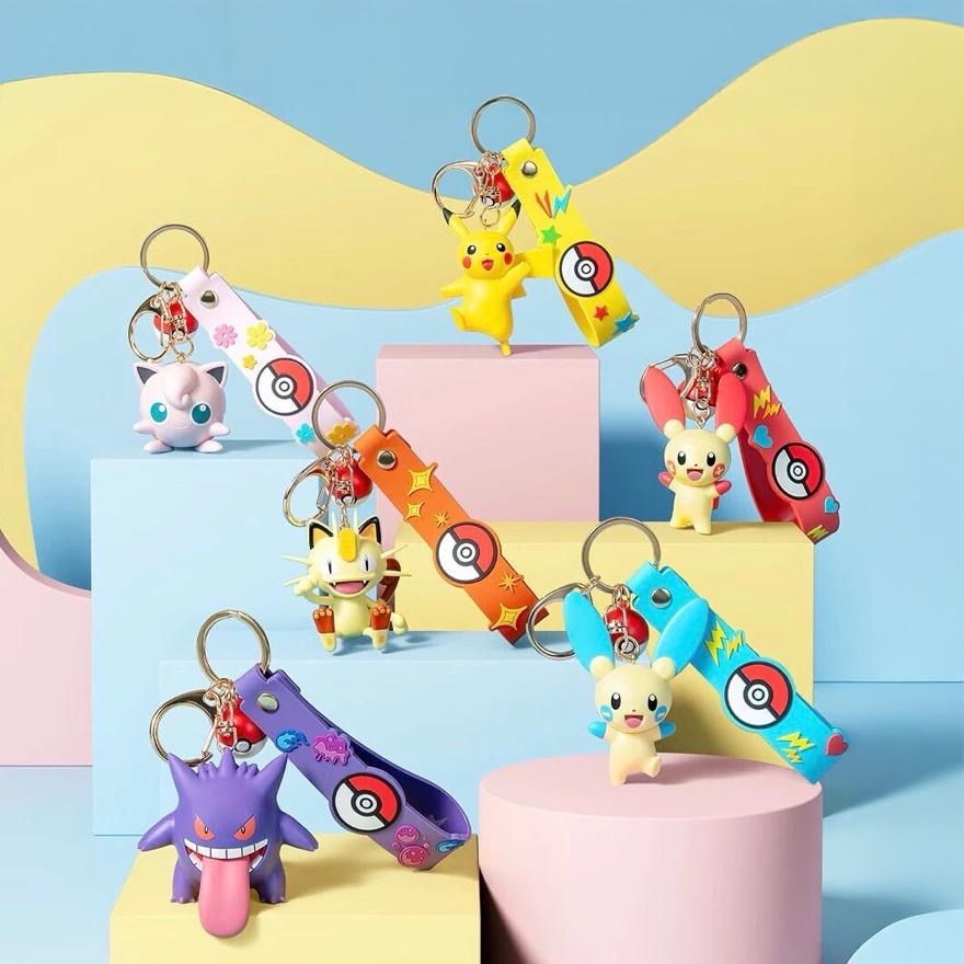 【台灣現貨🎁J&E比選物店】正版 寶可夢 吊飾 掛飾 鑰匙圈 皮卡丘 耿鬼 胖丁 喵喵 寶可夢吊飾-細節圖3