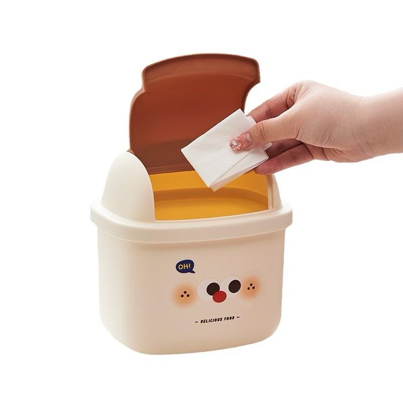 【台灣現貨🎁J&E比選物店】 小奶咖 收納筒 垃圾桶 桌上型垃圾桶 收納 收納用品 桌上收納-細節圖2