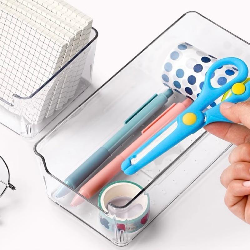 【台灣現貨🎁J&E比選物店】日式 透明壓克力 收納盒 便條紙收納 收納 盒子 便利貼 便籤收納 整理盒-細節圖3