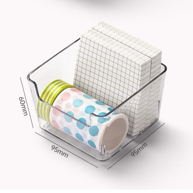 【台灣現貨🎁J&E比選物店】日式 透明壓克力 收納盒 便條紙收納 收納 盒子 便利貼 便籤收納 整理盒-細節圖4