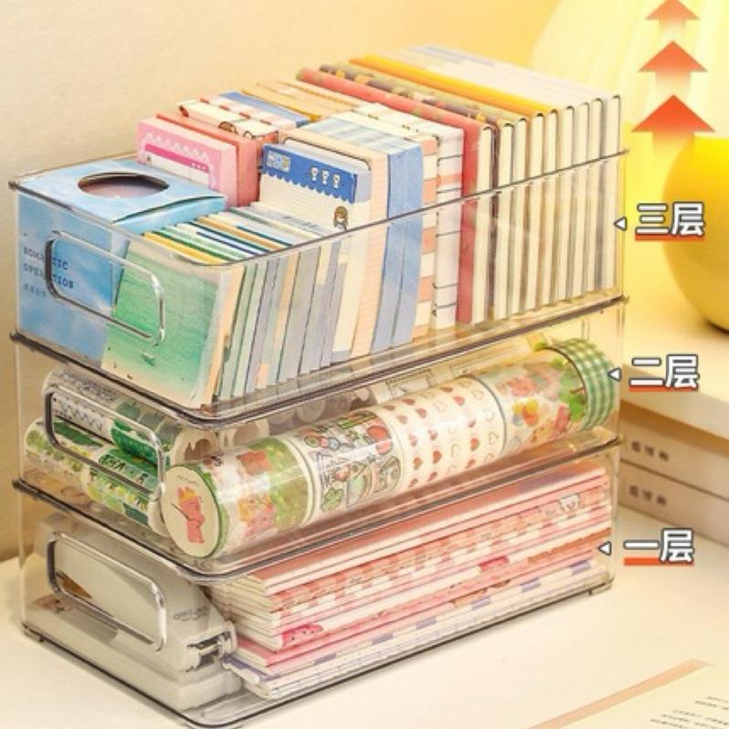 【台灣現貨🎁J&E比選物店】日式 透明壓克力 收納盒 便條紙收納 收納 盒子 便利貼 便籤收納 整理盒-細節圖7