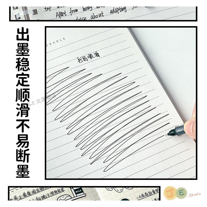 【台灣現貨🎁J&E比選物店】TacoTaco 日系 直液式 6入 原子筆套裝 中性筆 原子筆 簡約 黑筆-細節圖4