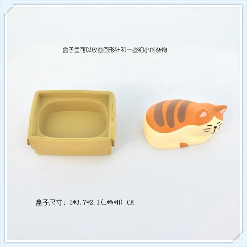 【台灣現貨🎁J&E比選物店】 zakka 雜貨 貓咪 文具 辦公室 小物 擺件 迴紋針 收納 擺飾 虎貓 奶牛貓-細節圖4