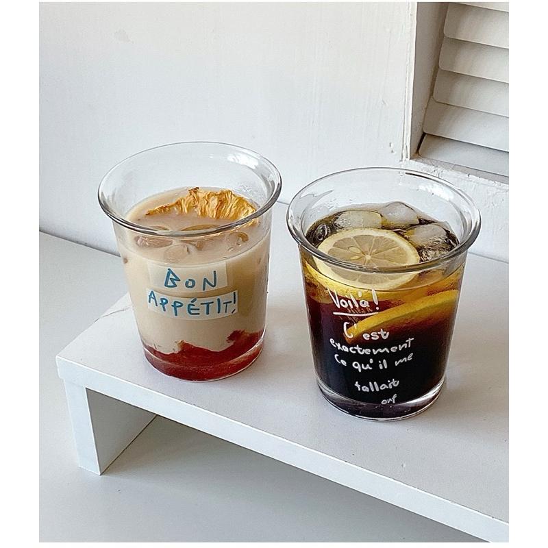 【台灣現貨🎁J&E比選物店】 文青 玻璃杯 咖啡杯 拿鐵杯 水杯 咖啡店 杯子-細節圖3