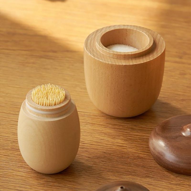 【台灣現貨🎁J&E比選物店】 橡果造型 實木 牙籤筒 棉花棒筒 牙籤盒 棉花棒 茶葉 收納-細節圖7