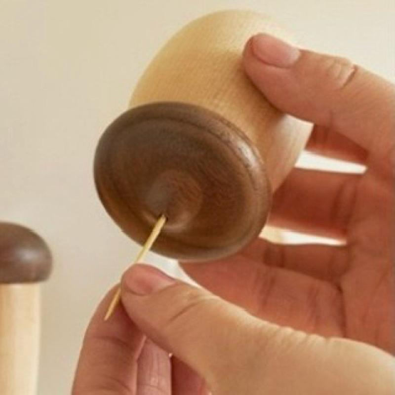 【台灣現貨🎁J&E比選物店】 橡果造型 實木 牙籤筒 棉花棒筒 牙籤盒 棉花棒 茶葉 收納-細節圖8