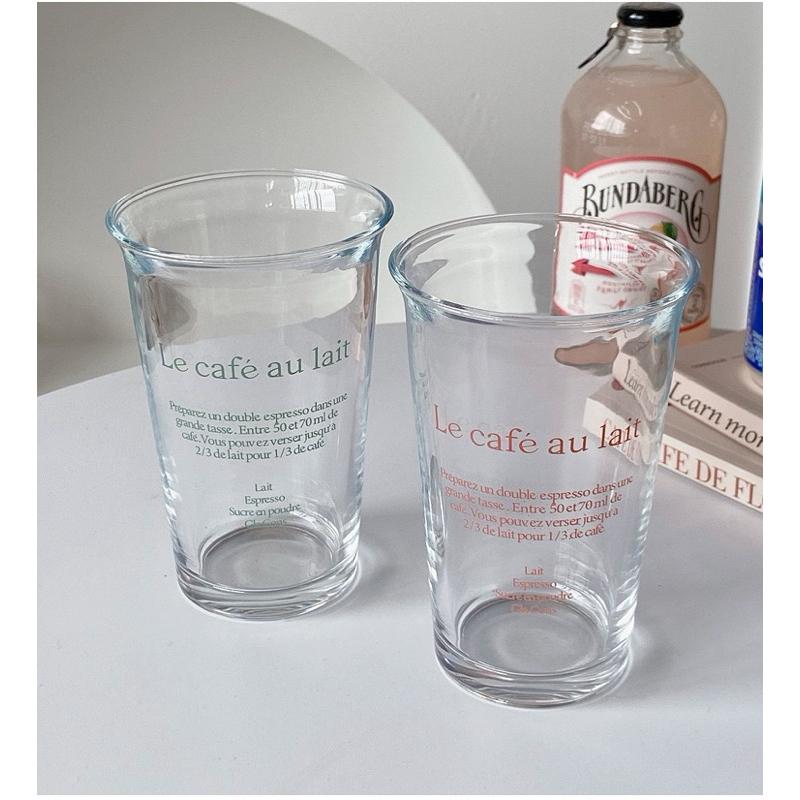 【台灣現貨🎁J&E比選物店】拿鐵杯 咖啡 玻璃杯 水杯 早餐 下午茶 翻口杯 杯子-細節圖3