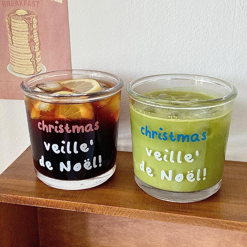 【台灣現貨🎁J&E比選物店】 Christmas 玻璃杯 杯子 水杯 咖啡杯-細節圖2
