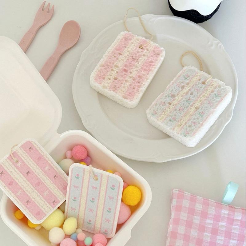 【台灣現貨🎁J&E比選物店】天然木漿棉 菜瓜布 櫻桃 鬱金香 抹布 廚房清潔 廚房用品 木漿棉-細節圖3