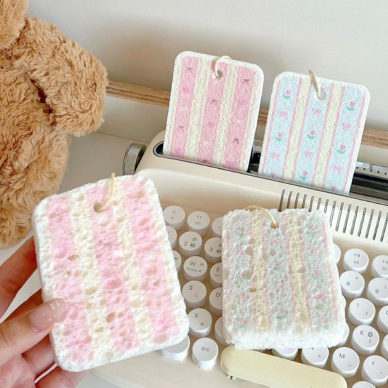 【台灣現貨🎁J&E比選物店】天然木漿棉 菜瓜布 櫻桃 鬱金香 抹布 廚房清潔 廚房用品 木漿棉-細節圖7