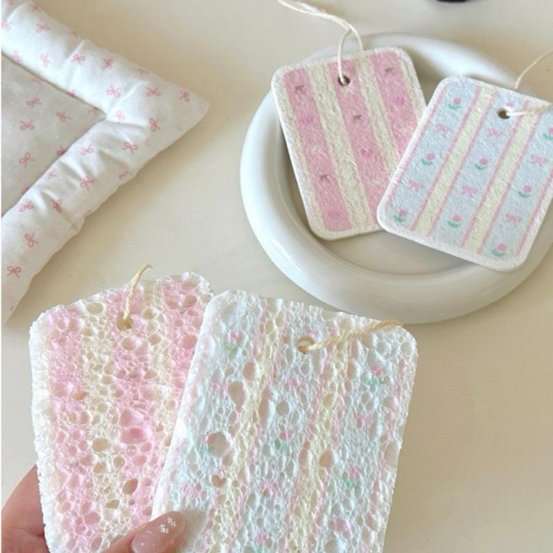 【台灣現貨🎁J&E比選物店】天然木漿棉 菜瓜布 櫻桃 鬱金香 抹布 廚房清潔 廚房用品 木漿棉-細節圖8