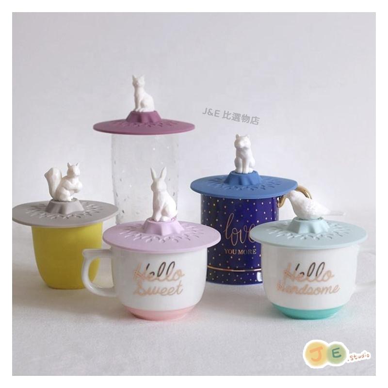 【台灣現貨🎁J&E比選物店】正版 日本francfranc 杯蓋 原裝盒 立體動物造型 森林動物 防塵杯蓋-細節圖3