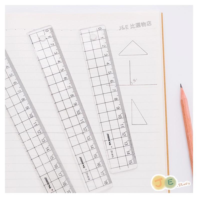 【台灣現貨🎁J&E比選物店】簡約 無印風 直尺 15公分直尺 透明直尺 透明方格 壓克力 手帳 尺-細節圖6