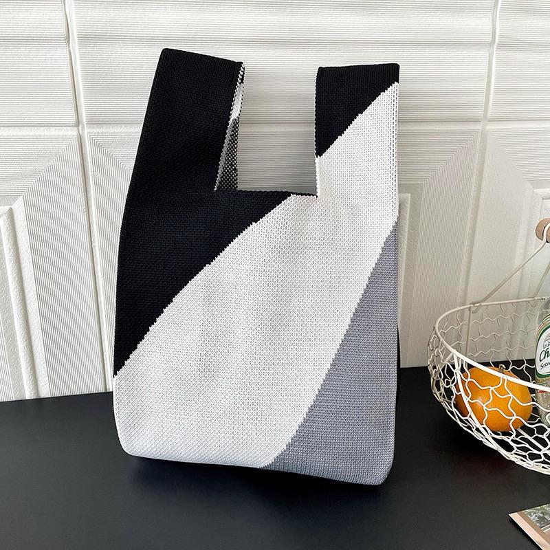 【台灣現貨🎁J&E比選物店】 針織 手拎包 手提包 便當包 時尚 包包 辦公室 休閒-細節圖3