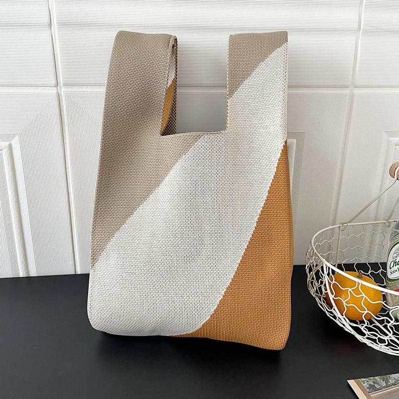 【台灣現貨🎁J&E比選物店】 針織 手拎包 手提包 便當包 時尚 包包 辦公室 休閒-細節圖4