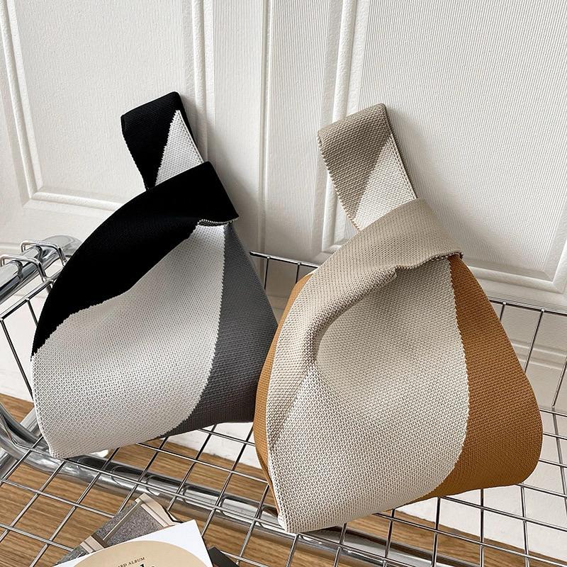 【台灣現貨🎁J&E比選物店】 針織 手拎包 手提包 便當包 時尚 包包 辦公室 休閒-細節圖5