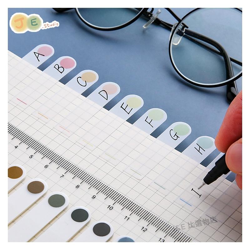 【台灣現貨🎁J&E比選物店】 索引標籤 莫蘭迪 可撕 防水 貼紙 螢光標記 索引貼 手帳-細節圖5