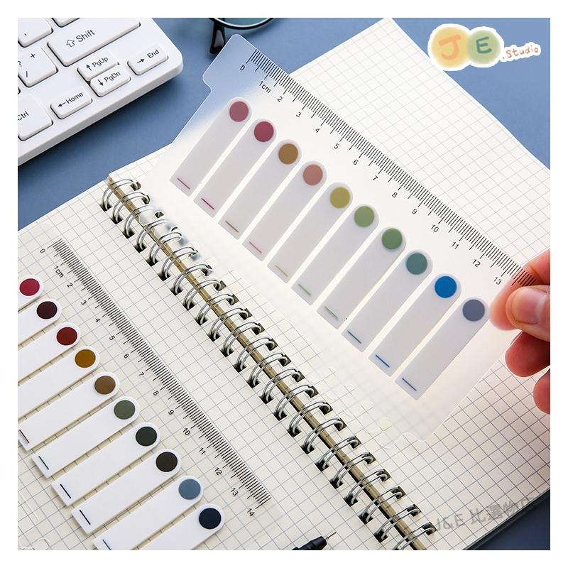 【台灣現貨🎁J&E比選物店】 索引標籤 莫蘭迪 可撕 防水 貼紙 螢光標記 索引貼 手帳-細節圖6